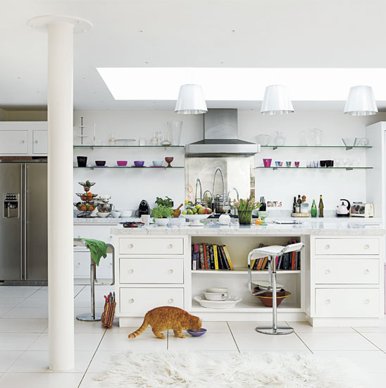 Spacious kitchen | Step inside a warm and serene pure-white family home | house tours | housetohome
