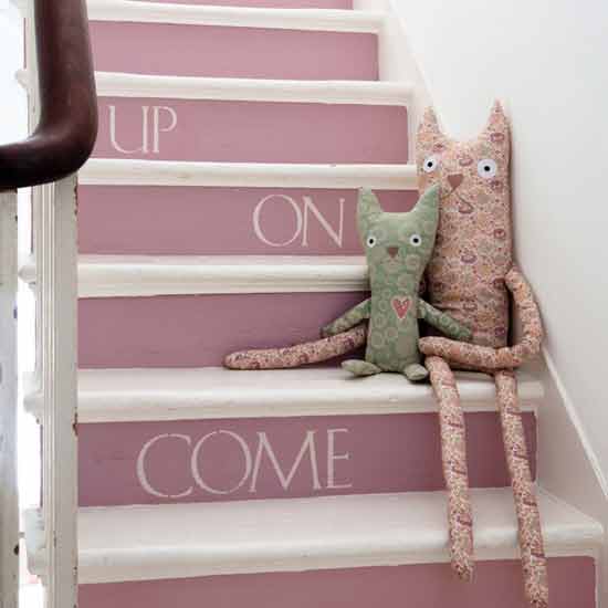 Spell it out staircase | Striking ideas for stairs | Stairs | 5 striking ideas | Staircase decorating ideas | Image | Housetohome