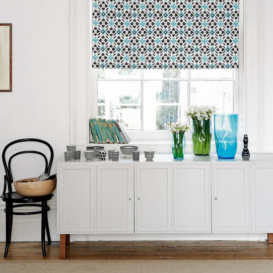 Buy a dramatic blind | Kitchen with fabric blind | Blind | Kitchen idea | Personal style | Image | Housetohome