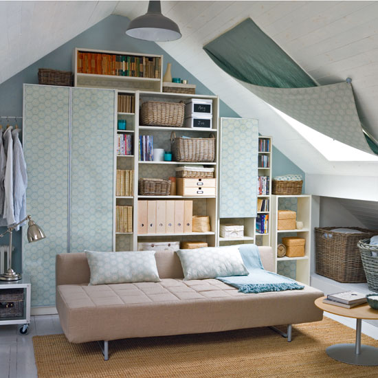 Space-saving attic living room Space-saving attic living room | Makeover your attic room in 5 steps | Attic living room storage | Storage design ideas | Image | Housetohome