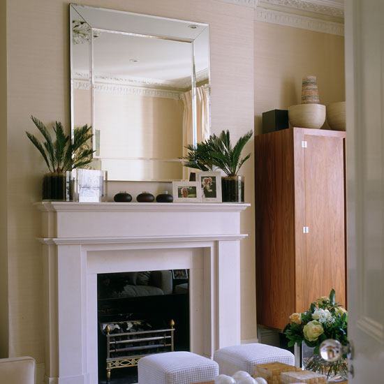 Living room fireplace Living room fireplace | Contemporary London home | Homes & Gardens house tour | PHOTO GALLERY | Housetohome