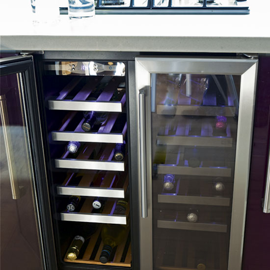 Kitchen wine cooler Kitchen wine cooler | Modern purple kitchen | Kitchen tour | PHOTO GALLERY | Housetohome