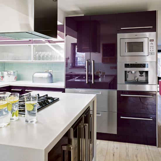 Kitchen appliances Kitchen appliances | Modern purple kitchen | Kitchen tour | PHOTO GALLERY | Housetohome