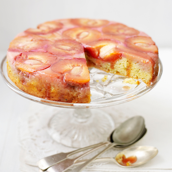 Make a classic upside down cake with juicy British plums