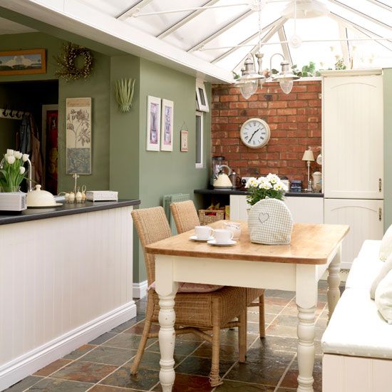 Rustic kitchen-diner conservatory | Conservatories | Conservatory decorating ideas | PHOTO GALLERY | Housetohome.co.uk