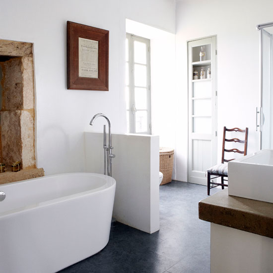 Sleek bathroom | French manor house | Country Homes & Interiors house tour | PHOTO GALLERY | housetohome