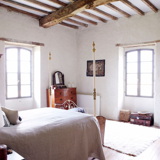 Neutral bedroom | French manor house | Country Homes & Interiors house tour | PHOTO GALLERY | housetohome