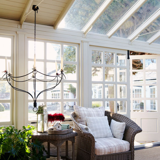 Conservatory seating area | Country cottage in Cheshire | Country Homes & Interiors | House Tour