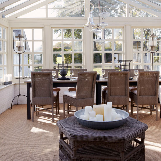 Conservatory dining area | Country cottage in Cheshire | Country Homes & Interiors | House Tour