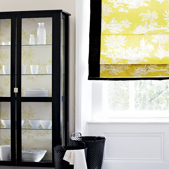 Wallpaper the back of a cabinet Wallpaper the back of a cabinet | Design ideas: decorating with toile | classic decorating ideas | toile | PHOTO GALLERY | Homes & Gardens | Housetohome