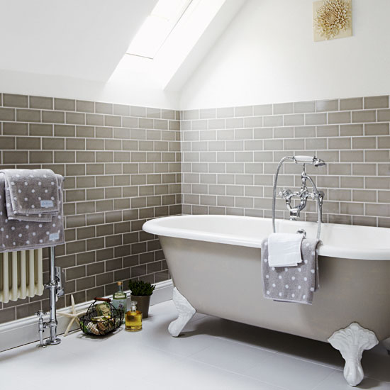 Grey bathroom Grey bathroom | Hampshire family home | Country Homes & Interiors house tour | PHOTO GALLERY | Housetohome