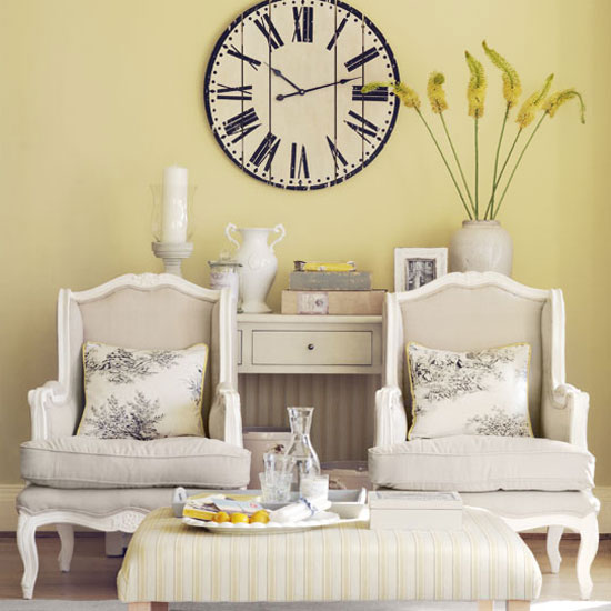 Yellow country living room