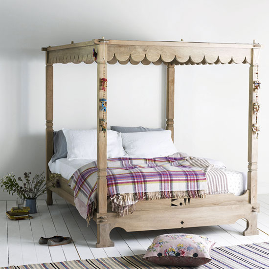 Four-poster bed from The Sleep Room | Guest bedroom | bedroom design | bedroom accessories | 25 Beautiful Homes | Shopping