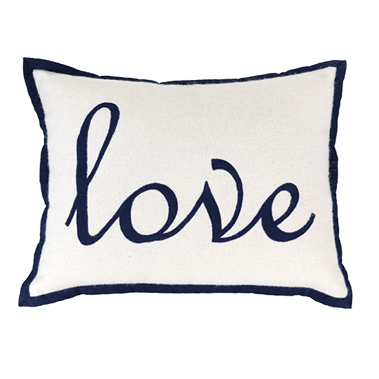 Tu navy love cushion from Sainsbury's | Decorative cushions - 25 Beautiful Homes' top 5