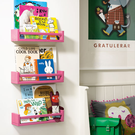 Children's room bookshelves