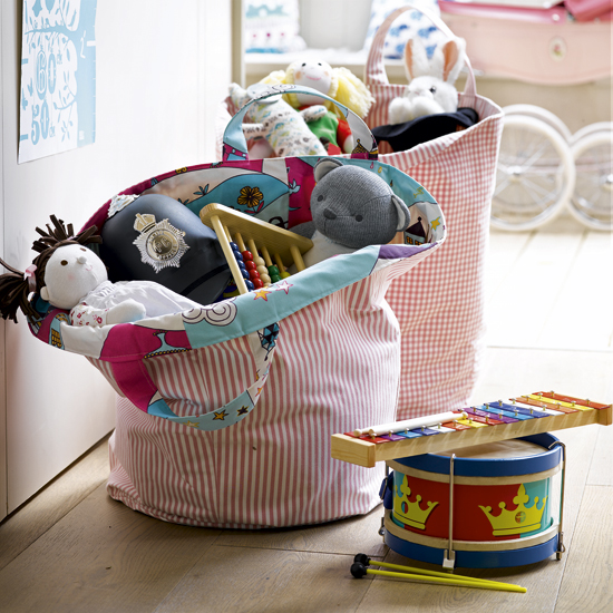 Make tidying easier with fabric bags | 10 best kids' playroom storage ideas | childrens room ideas | design inspiration | housetohome