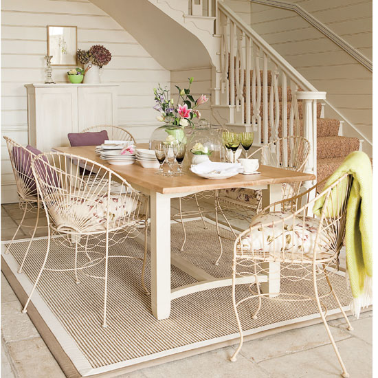 Mix wire and wood dining furniture Mix wire and wood dining furniture | dining room | country | PHOTO GALLERY | Country Homes & Interiors | Housetohome