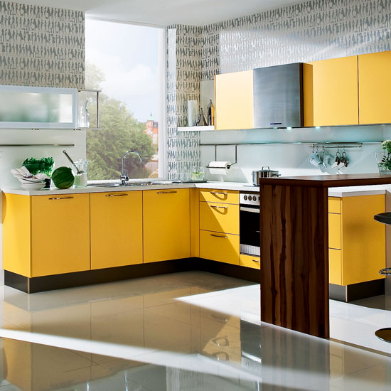 Yellow kitchen | Kitchen colour schemes | Bright kitchens | Beautiful Kitchens