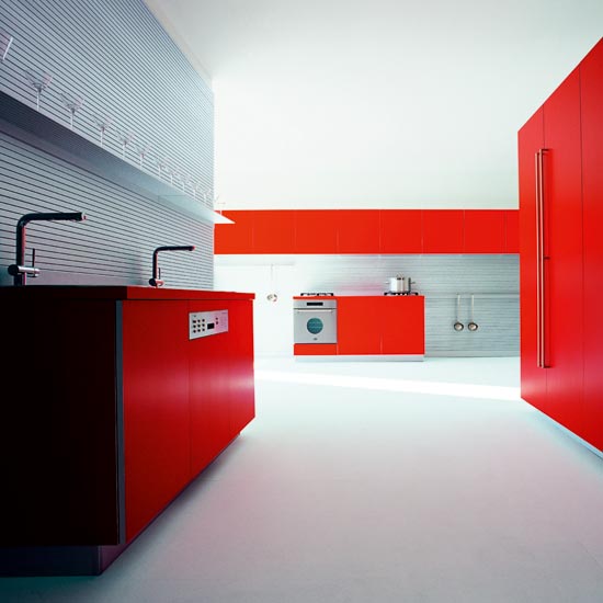 Red kitchen | Kitchen colour schemes | Bright kitchens | Beautiful Kitchens