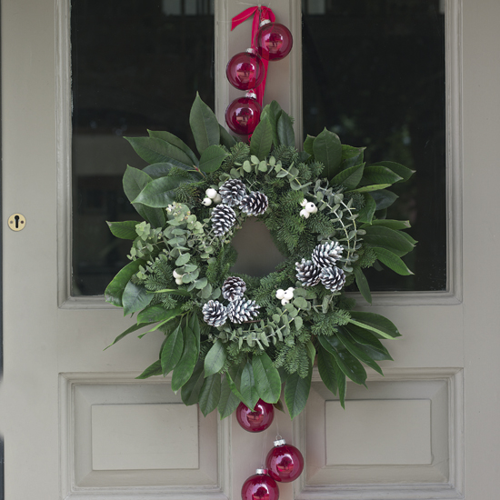 Christmas wreath Christmas wreath | Step inside a Georgian farmhouse dressed for Christmas | House tour | Christmas decorating ideas | PHOTO GALLERY | Livingetc | Housetohome.co.uk