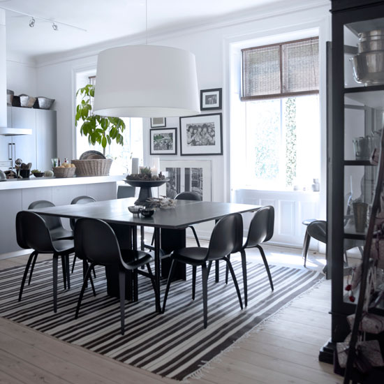 Monochrome kitchen diner | Kitchen-diner ideas | Kitchens | PHOTO GALLERY | Livingetc