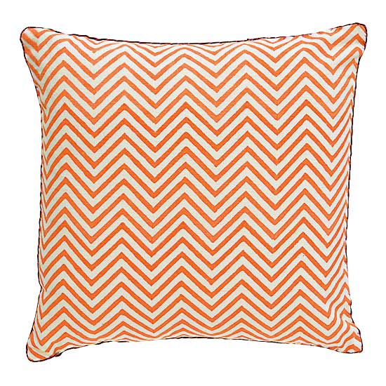 Orange Chevron cushion