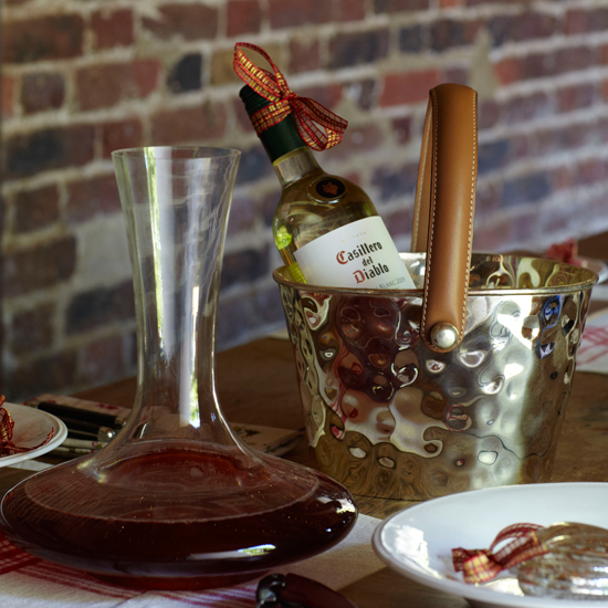 Wine bucket | Country-style Christmas table ideas || Christmas table settings | Country Homes & Interiors