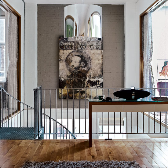 Modern metal stairwell