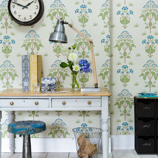 Floral country-style home office 