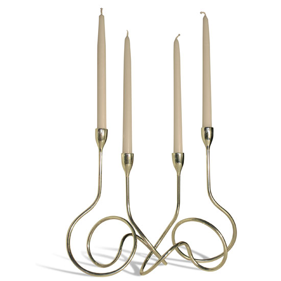 Silver loop candelabra from Red Candy | candelabra | country | Country Homes & Interiors