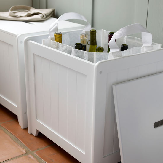 White wooden storage box in classic utility room | Storage | Housetohome | Decorating ideas | PHOTOGALLERY