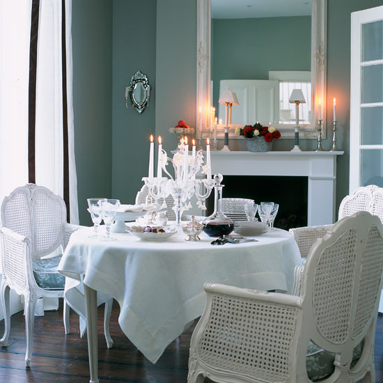 Classic dining room with soft paint and antique chairs | Tableware | Housetohome | Decorating ideas | PHOTOGALLERY