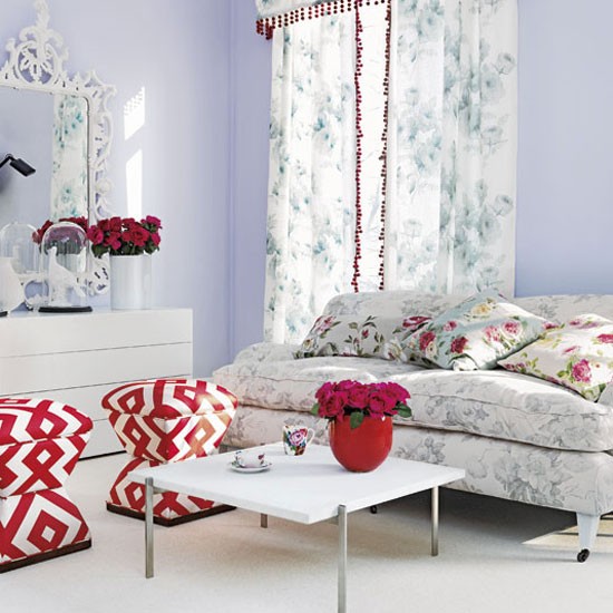 Floral living room | Living room colour schemes - 10 of the best | Living room decorating ideas | PHOTO GALLERY | Livingetc