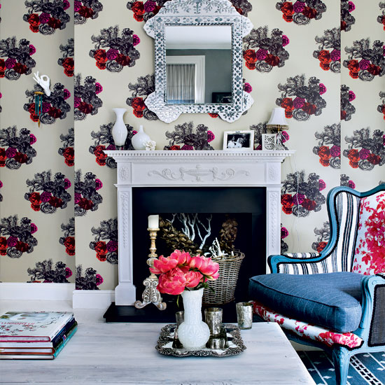 Fireplace | Take a tour around an eclectic garden flat | House tours | PHOTO GALLERY | Livingetc