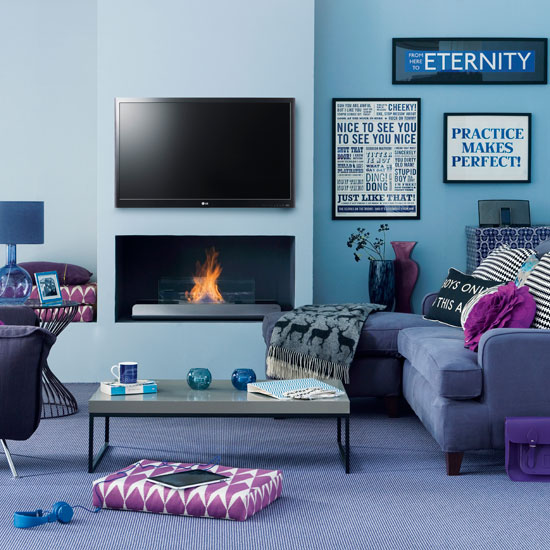 Modern blue living room | Living room decorating ideas | housetohome.