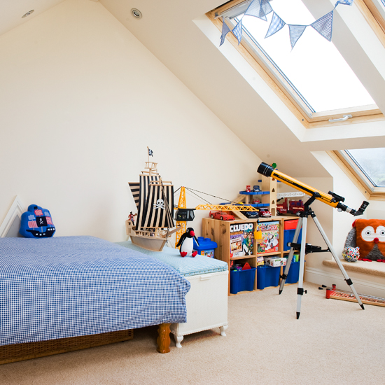Airy loft space | Loft bedroom | Children's bedrooms | boys' bedrooms| Bedroom | Bedroom Furniture | PHOTO GALLERY | 25 Beautiful Homes | Housetohome