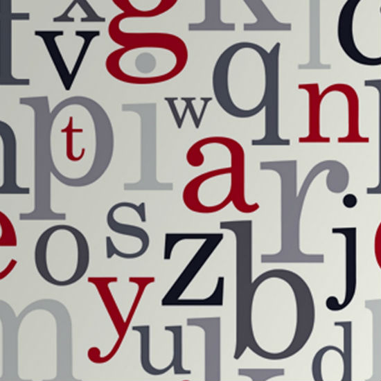 Alphabetti Charcoal wallpaper by House Couturier | Children's bedroom wallpapers - 10 of the best | Children's room ideas | PHOTO GALLERY | Housetohome.co.uk