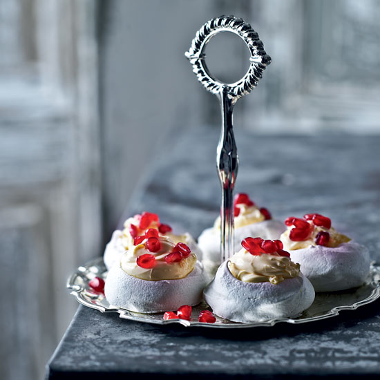Pomegranate seeds add a burst of flavour to this sweet party treat