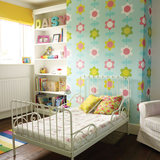 Modern floral girl's bedroom 