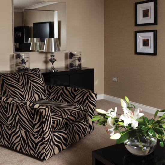 Bold zebra-print living room | Living room | housetohome.co.uk