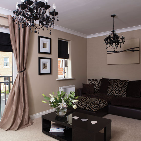 Neutral living room with statement accessories