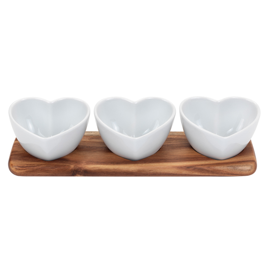 TU Ceramic Heart Nibble Bowls on Acacia Base | Valentine's Day gifts for her | Valentine's Day gifts | PHOTO GALLERY | Housetohome.co.uk