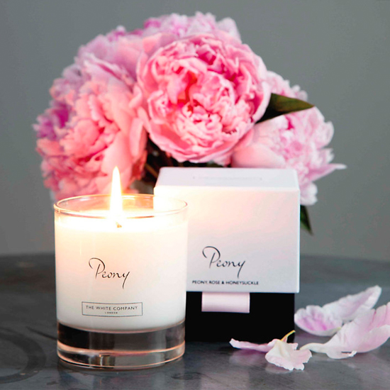 Peony Signature Candle from The White Company | Valentine's Day gifts for her | Valentine's Day gifts | PHOTO GALLERY | Housetohome.co.uk