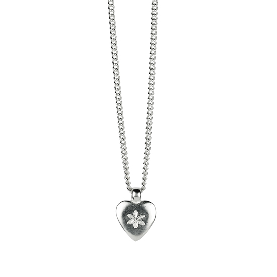 Flower heart necklace by Wright & Teague
