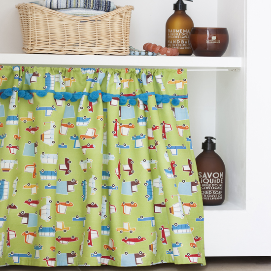 Add a splash of colour to your bathroom with this fun retro curtain 