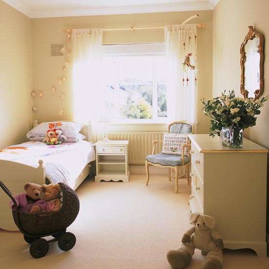 Elegant neutral bedroom | Girls' bedroom schemes | Childrens' bedrooms| bedroom | PHOTO GALLERY | 25 Beautiful Homes | Housetohome