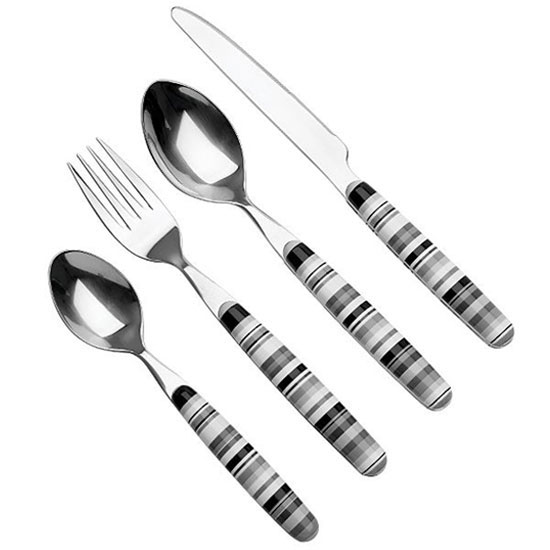 Debenhams grey stripe cutlery set | Tableware | Stainless Steel | Product Idea | Housetohome | PHOTOGALLERY