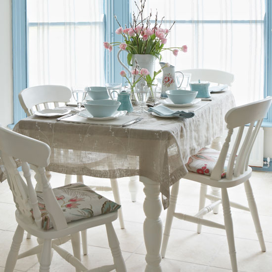 A floral fabric will breathe life into a neutral scheme.