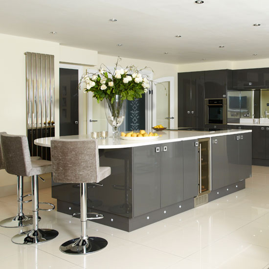 Sleek grey kitchen