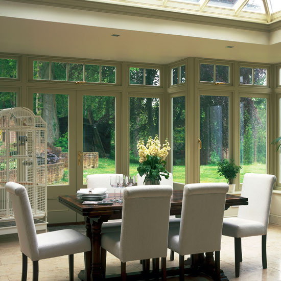 Neutral dining room Neutrally painted classic dining room conservatory with garden view | Garden Room | Orangery | Decorating Ideas | Housetohome | PHOTOGALLERY